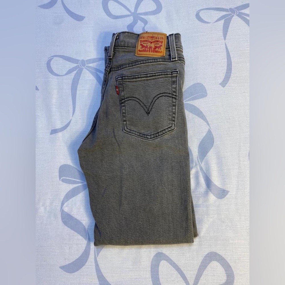 Levi's Gray Wedgie Straight Denim Jeans